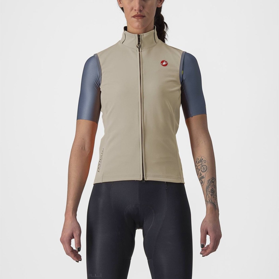 Femme Grise Gilet Castelli PERFETTO RoS 2 W - france  BTA-1383879