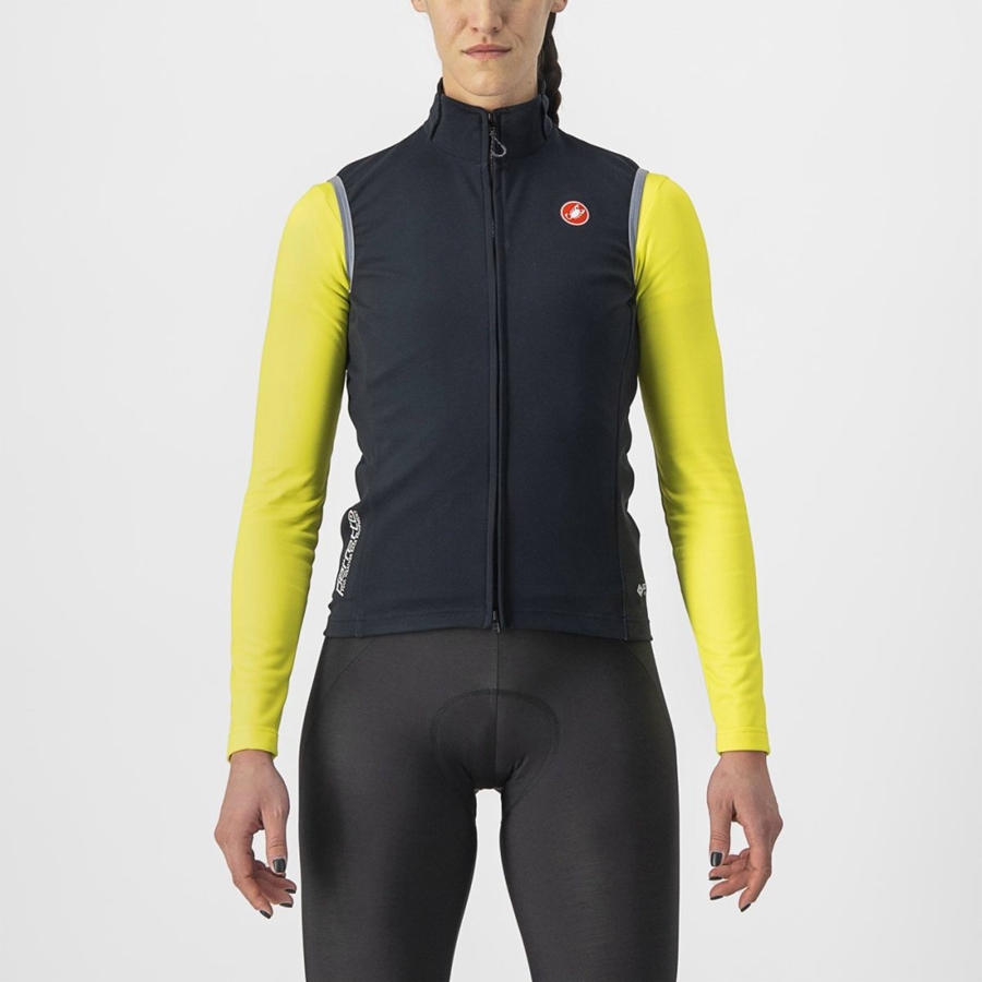 Femme Noir Gilet Castelli PERFETTO RoS 2 W - france  NXR-9776297