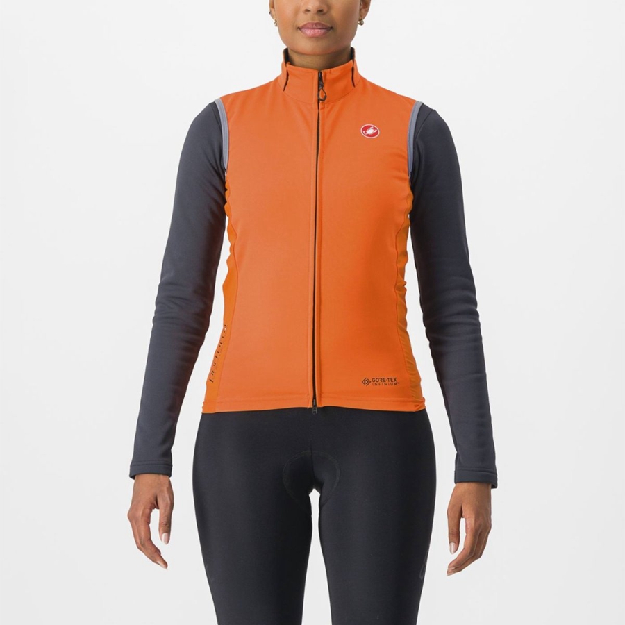 Femme Rouge Orange Gilet Castelli PERFETTO RoS 2 W - france  MLC-0251782