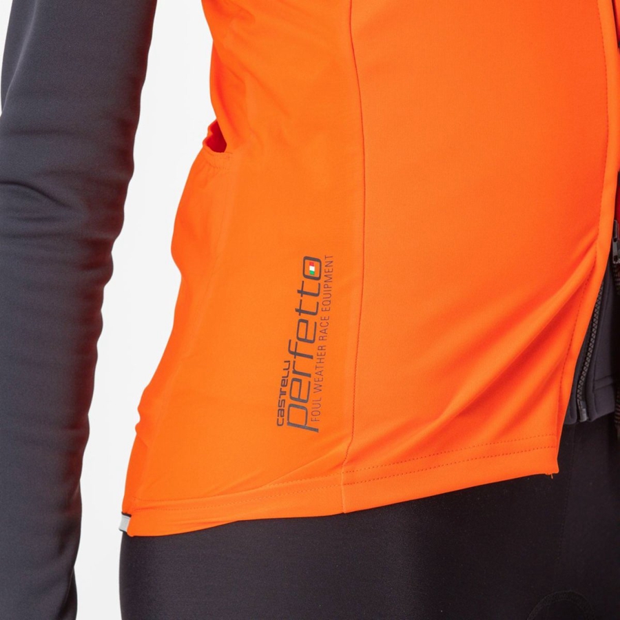 Femme Rouge Orange Gilet Castelli PERFETTO RoS 2 W - france  MLC-0251782