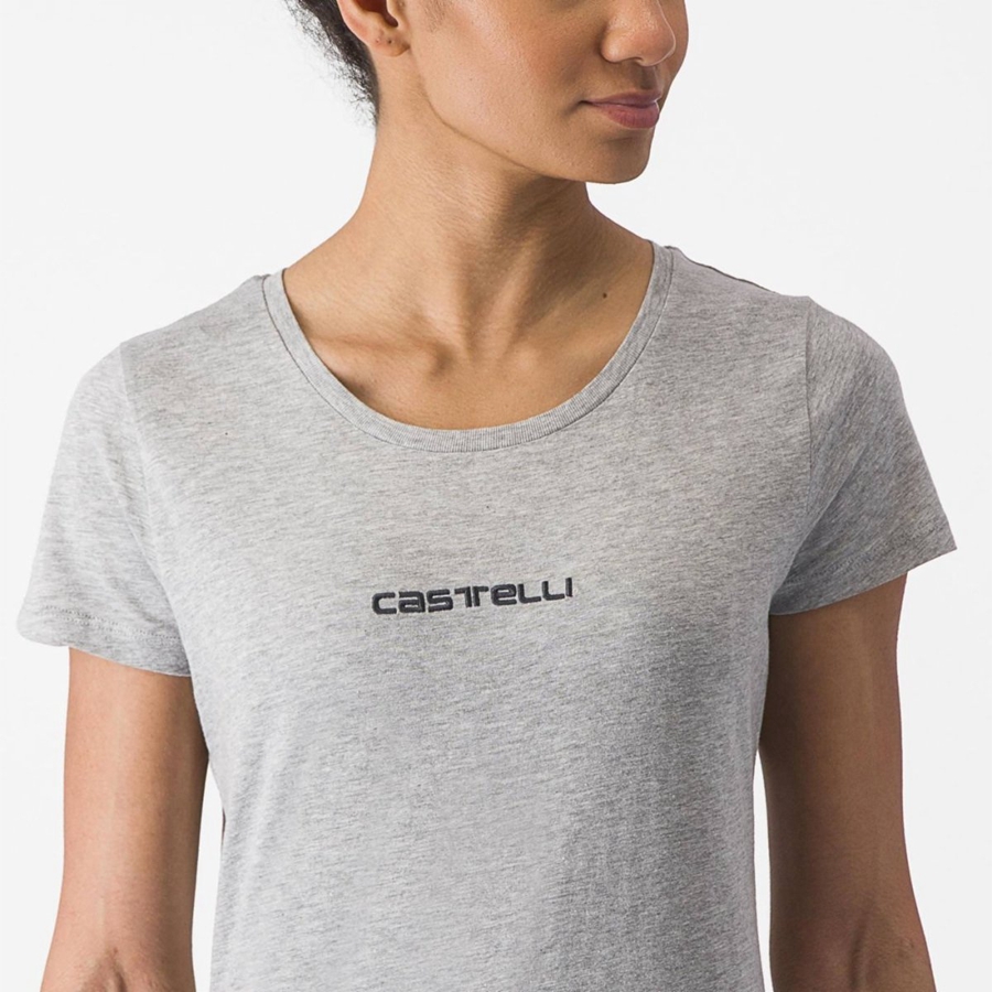 Femme Grise Clair Casual Castelli CASTELLI CLASSICO W TEE - france  JHM-9851861