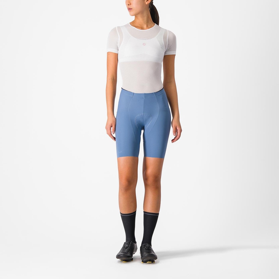 Femme Grise Bleu Short Castelli FREE AERO RC W - france  KME-7806436