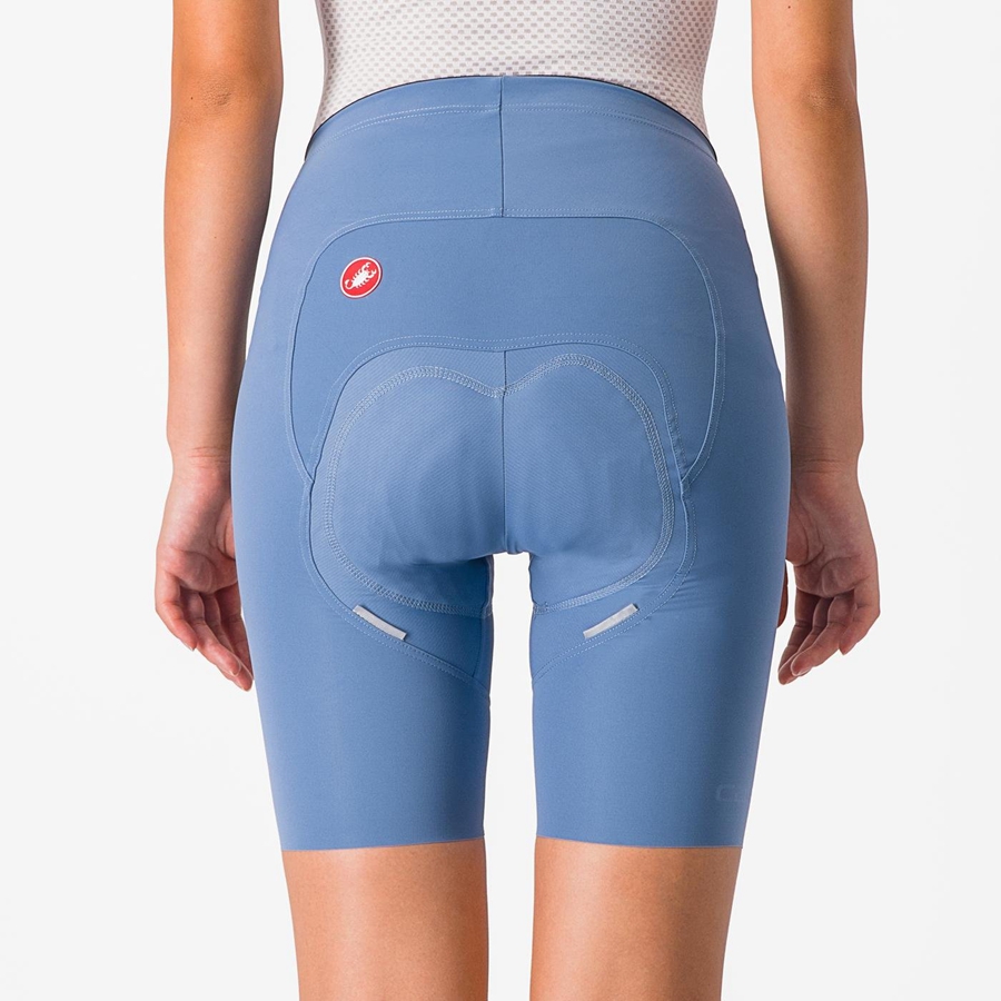 Femme Grise Bleu Short Castelli FREE AERO RC W - france  KME-7806436