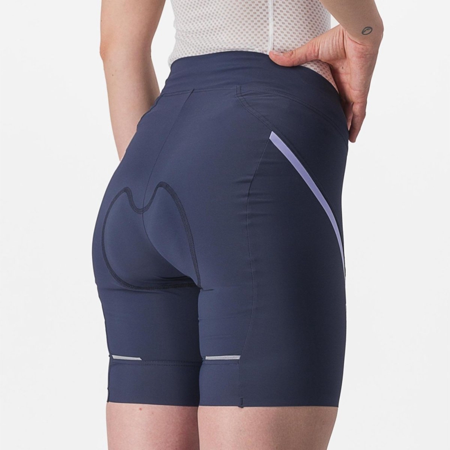 Femme Bleu Violette Blanche Short Castelli VELOCISSIMA 3 - france  LDB-8694704