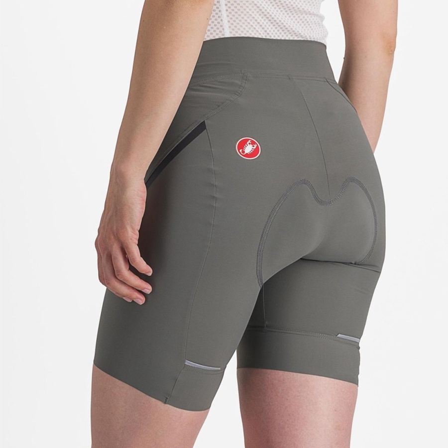 Femme Grise Grise Foncé Short Castelli VELOCISSIMA 3 - france  RBQ-4943976