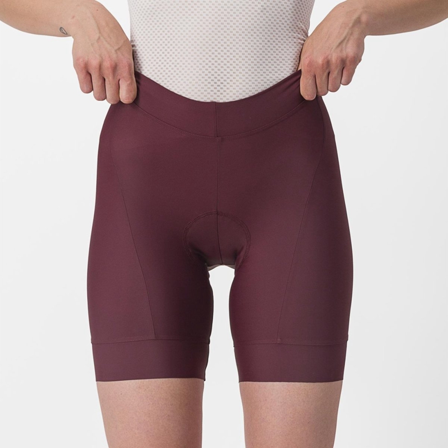 Femme Bordeaux Foncé Rouge Short Castelli PRIMA - france  LQU-3372095