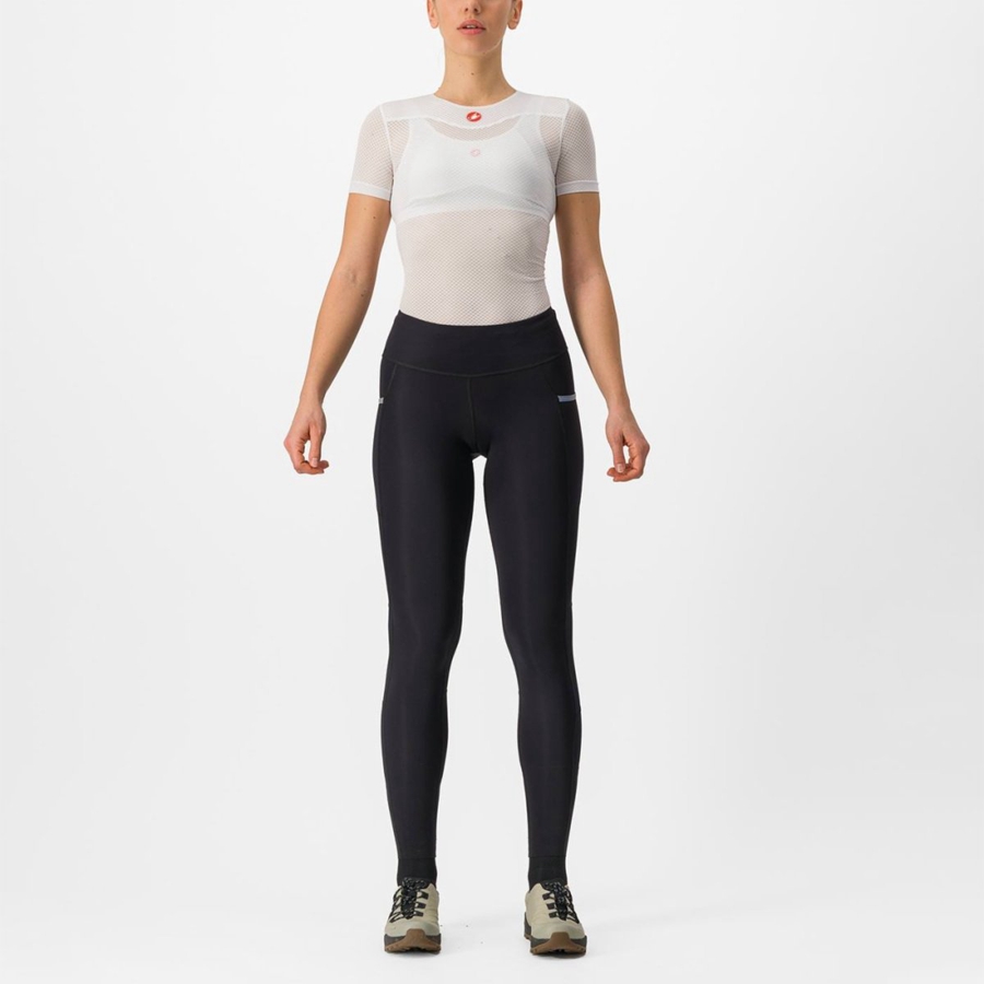 Femme Noir Leggings Castelli UNLIMITED TRAIL W - france  BFR-9569494