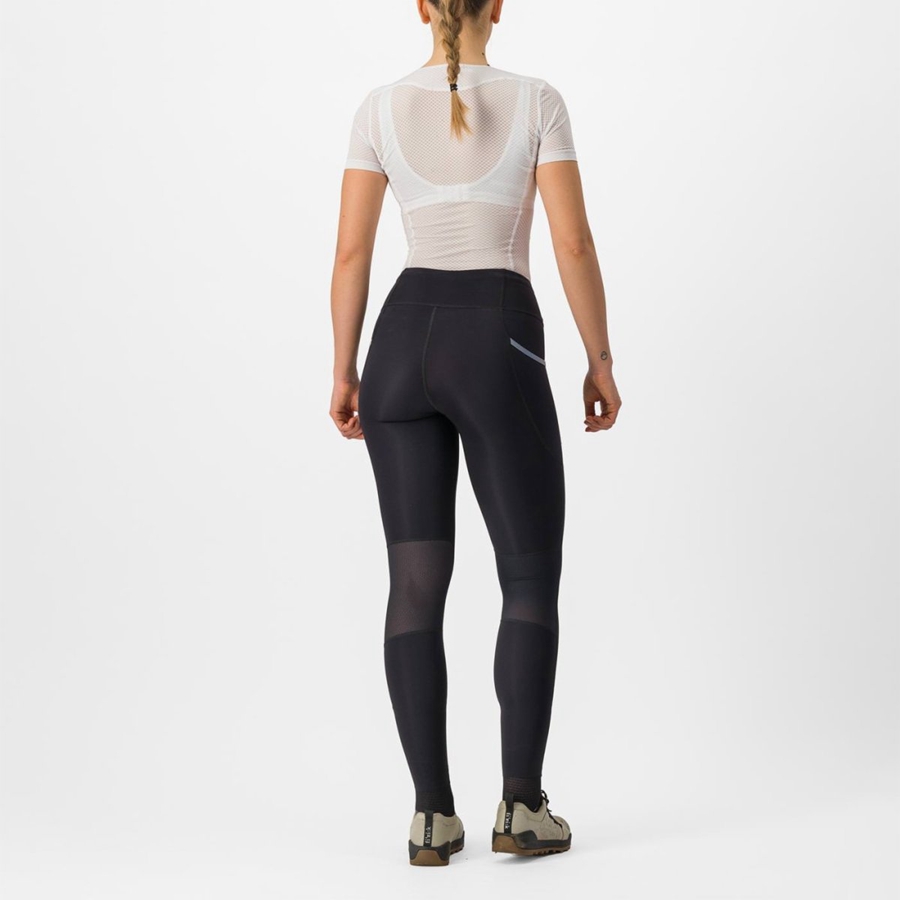 Femme Noir Leggings Castelli UNLIMITED TRAIL W - france  BFR-9569494