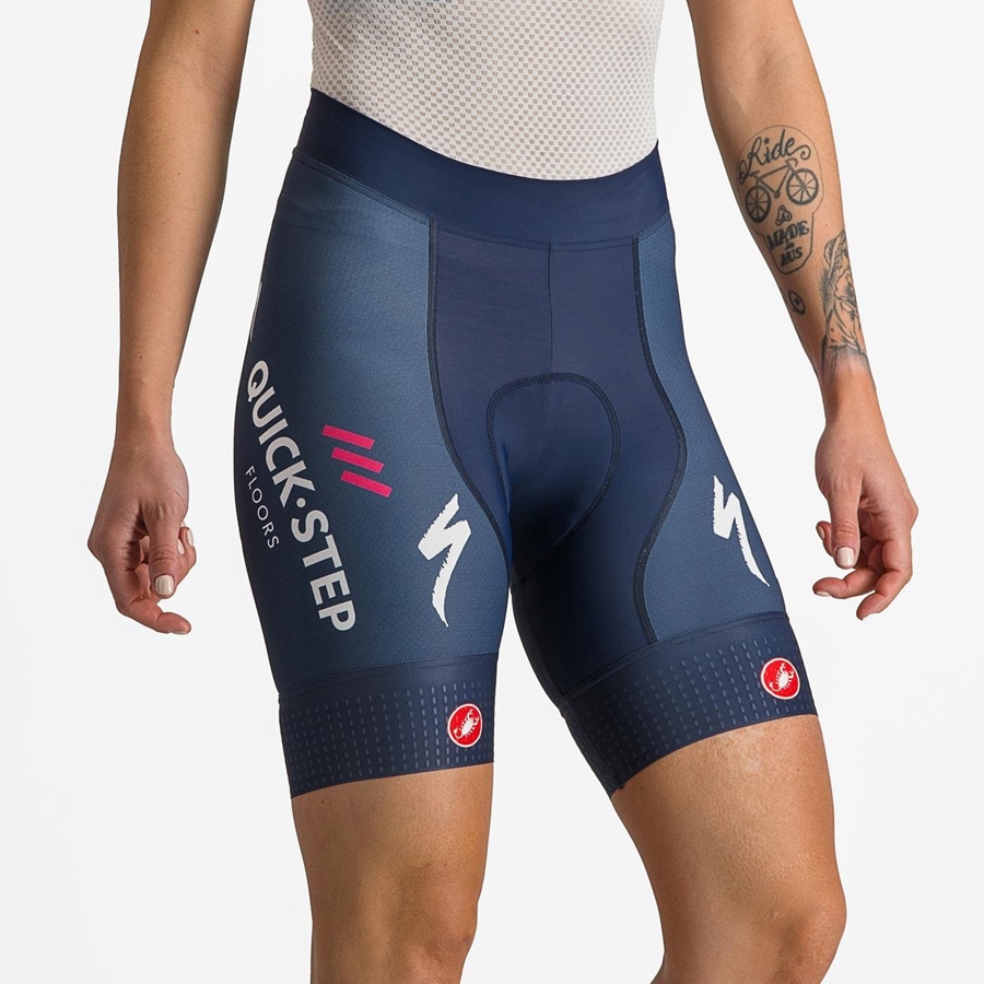 Femme Bleu Blanche Short Castelli COMPETIZIONE W - france  JWV-3240209