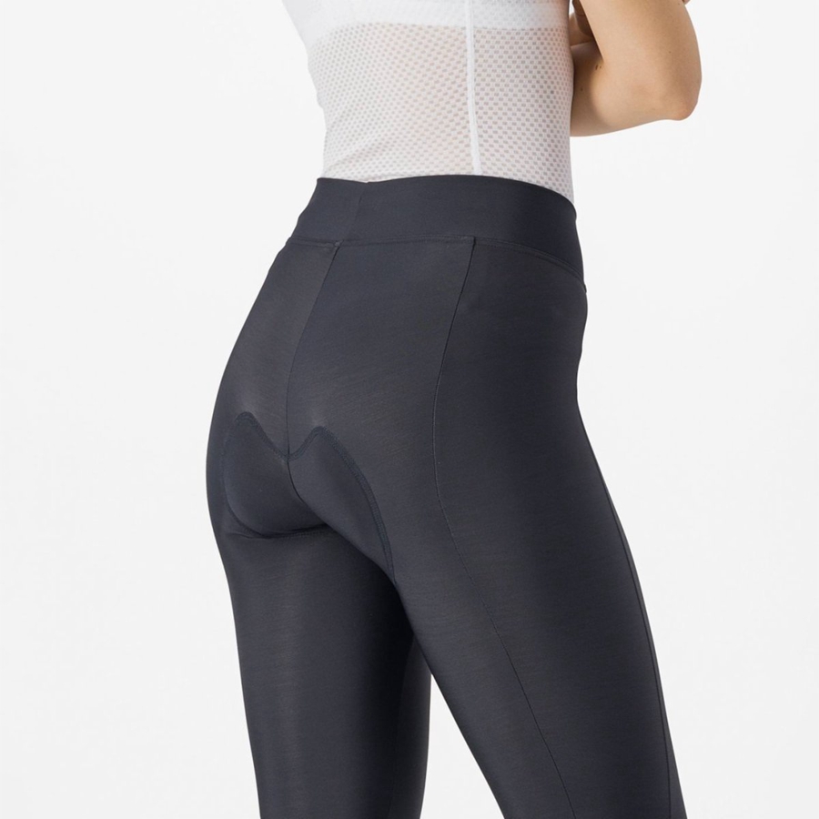 Femme Noir Menthe Noir Leggings Castelli VELOCISSIMA THERMAL - france  QTM-1115331