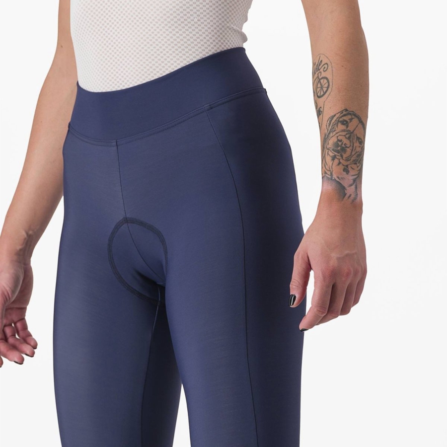 Femme Bleu Argent Leggings Castelli VELOCISSIMA THERMAL - france  SEE-9552989