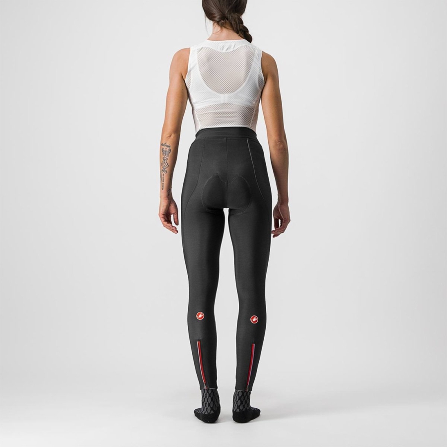 Femme Noir Leggings Castelli MENO WIND W - france  XBE-4941946