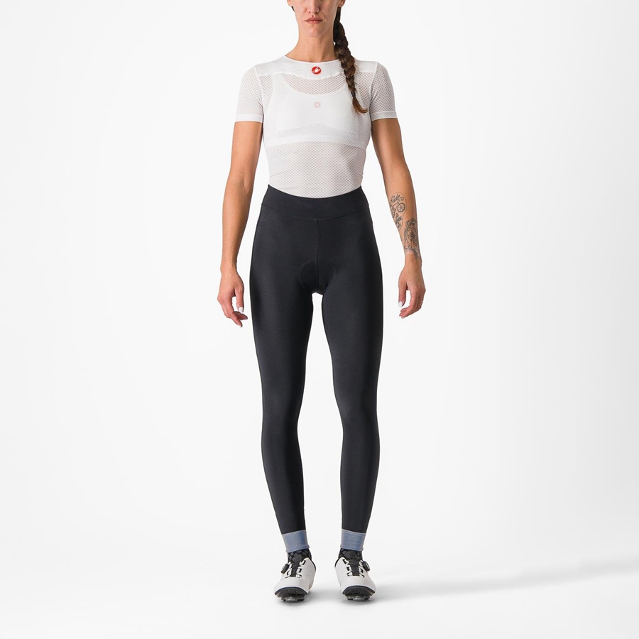 Femme Noir Leggings Castelli TUTTO NANO W - france  UYV-2601136