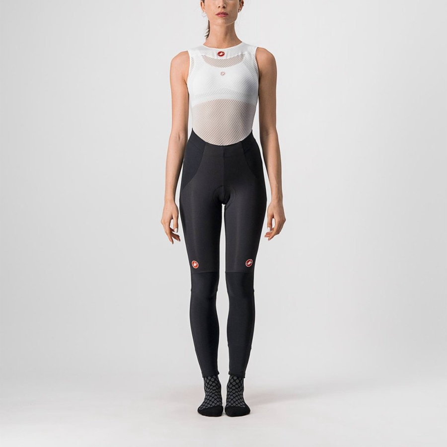 Femme Noir Argent Leggings Castelli SORPASSO RoS W - france  LQL-8128463