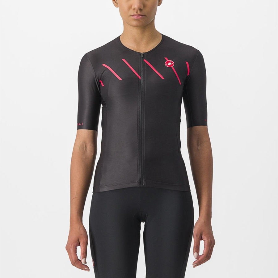 Femme Noir Costumes Castelli FREE SPEED 2 W RACE TOP - france  XMZ-7107151