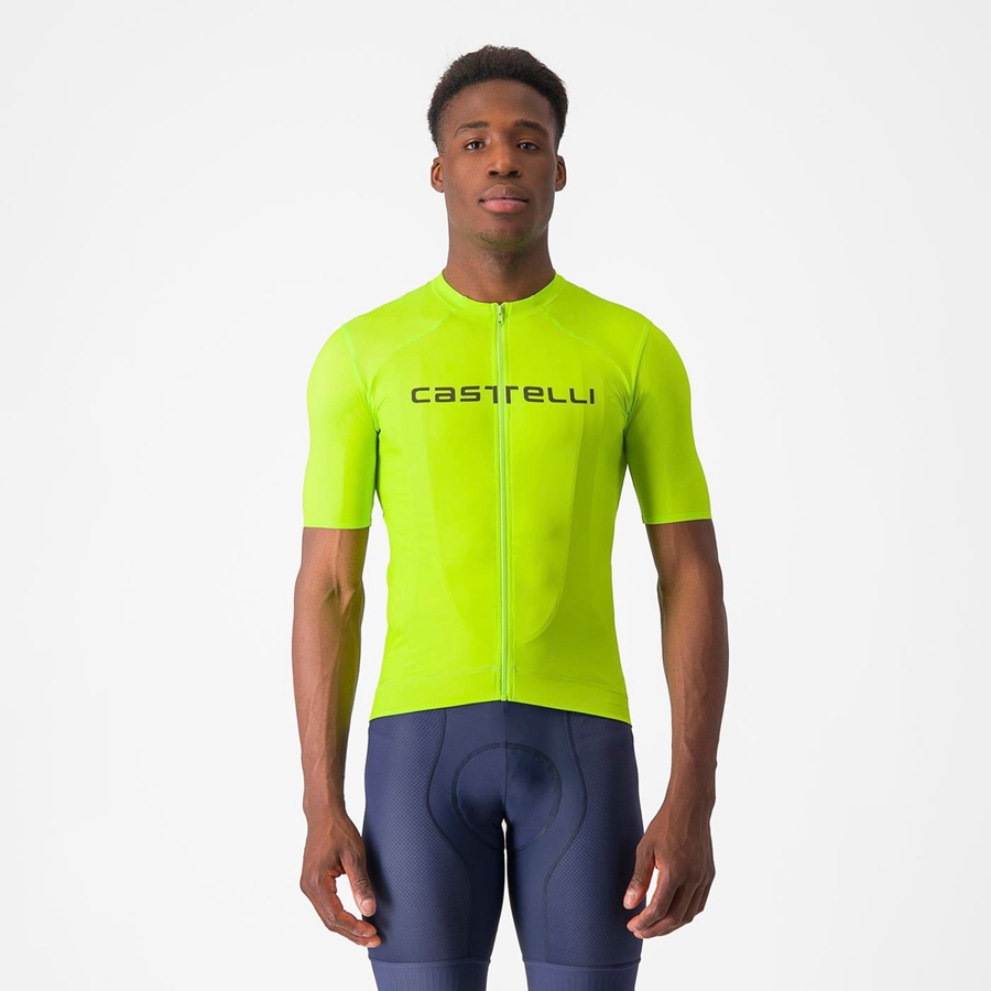 Homme Vert Clair Vert Foncé Maillot Castelli PROLOGO LITE - france  TUU-6657915