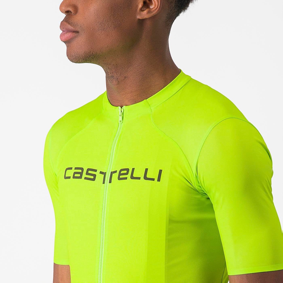 Homme Vert Clair Vert Foncé Maillot Castelli PROLOGO LITE - france  TUU-6657915