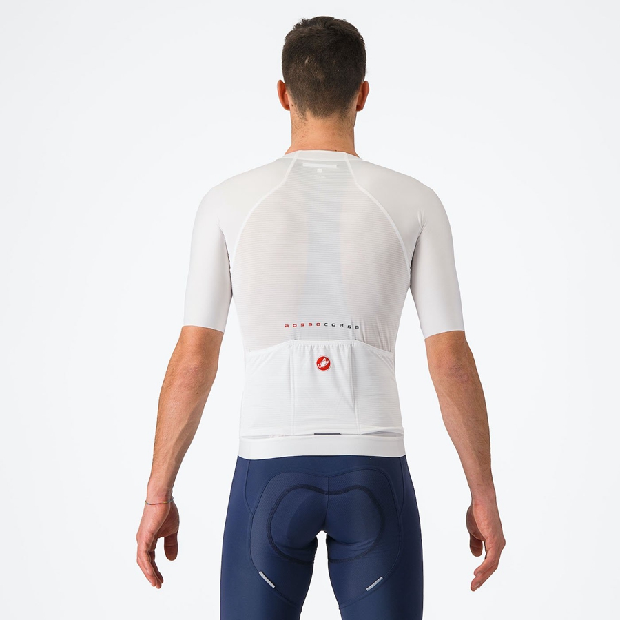 Homme Blanche Maillot Castelli AERO RACE 7.0 - france  BZD-4087631