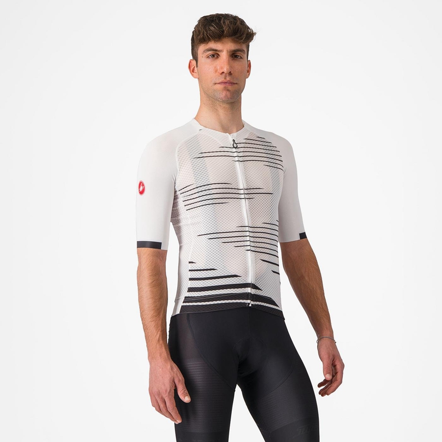 Homme Blanche Noir Maillot Castelli CLIMBER'S 4.0 - france  VHG-2284438