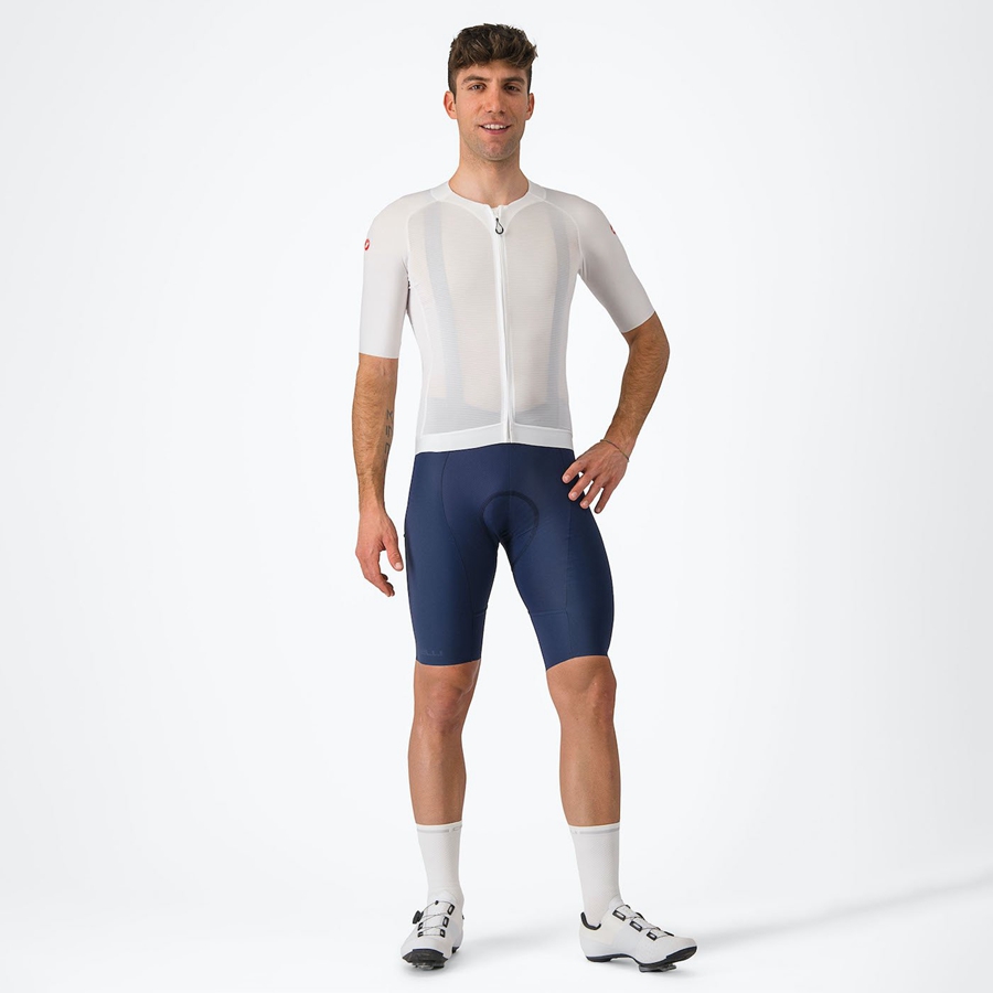 Homme Blanche Maillot Castelli AERO RACE 7.0 - france  BZD-4087631