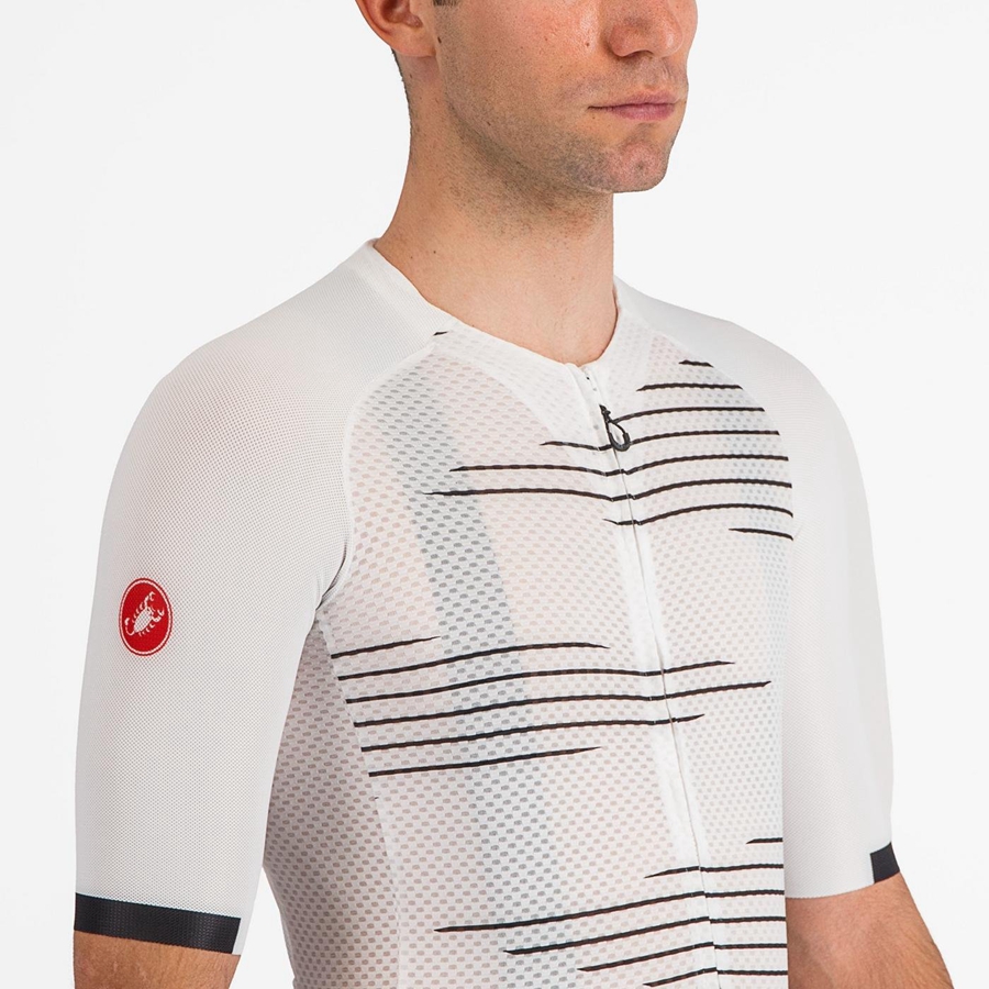 Homme Blanche Noir Maillot Castelli CLIMBER'S 4.0 - france  VHG-2284438