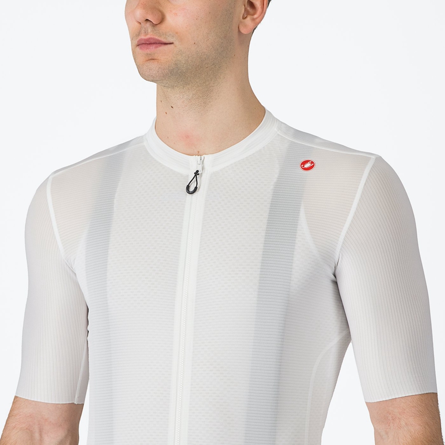 Homme Blanche Grise Foncé Maillot Castelli ESPRESSO - france  ZGR-9032416