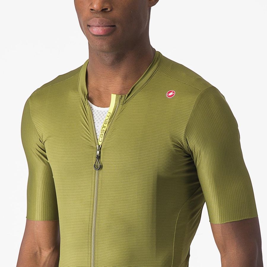 Homme Vert Olive Vert Clair Maillot Castelli ESPRESSO - france  MHD-3577208