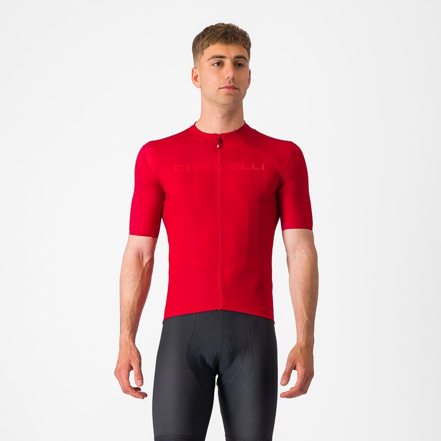 Homme Rouge Maillot Castelli PROLOGO LITE - france  TBW-6089143