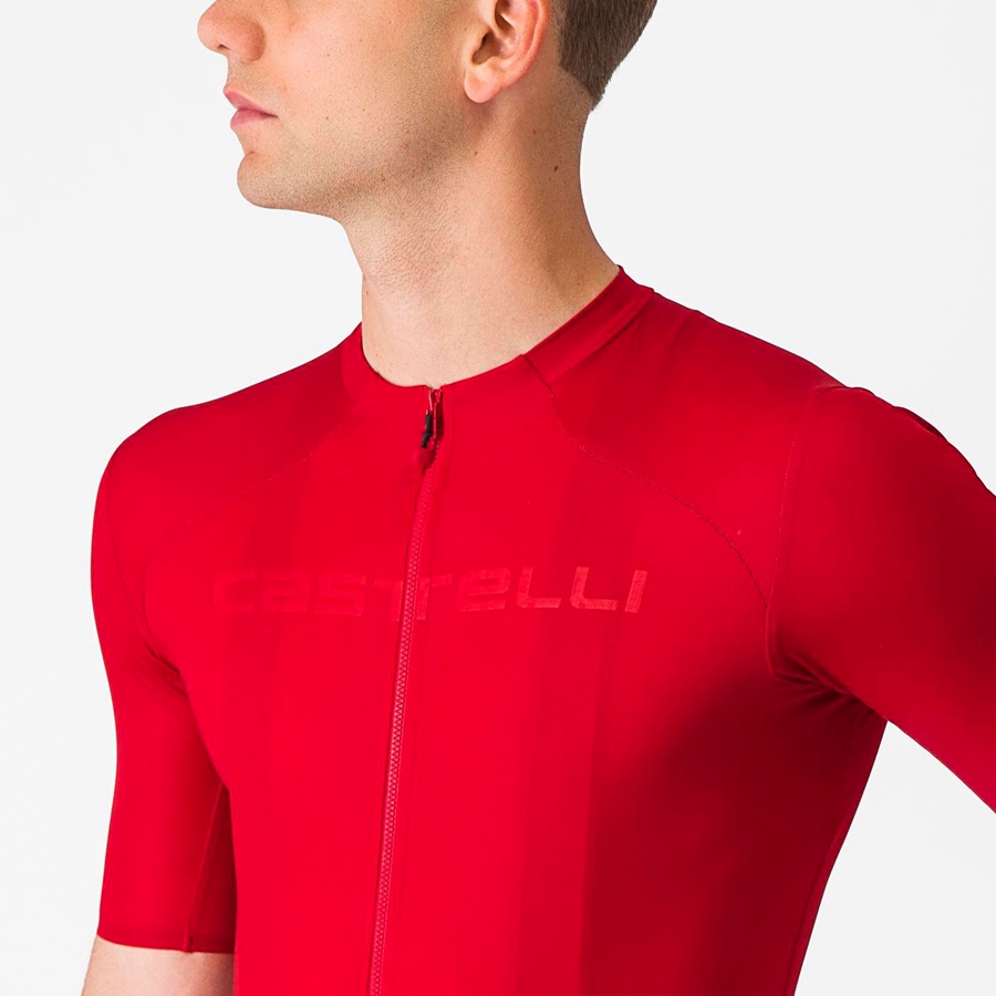 Homme Rouge Maillot Castelli PROLOGO LITE - france  TBW-6089143