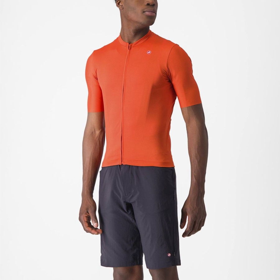 Homme Orange Rouge Grise Maillot Castelli UNLIMITED ENTRATA 2 - france  OAC-4118750