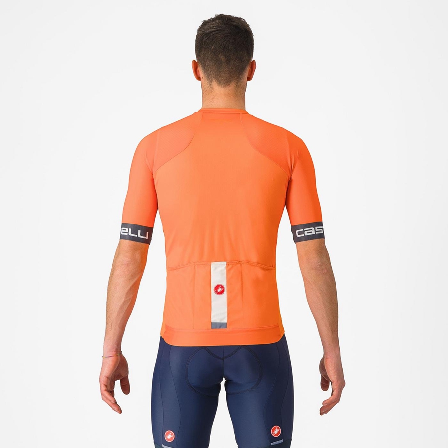 Homme Orange Grise Foncé Maillot Castelli ENTRATA VI - france  OPU-6859349