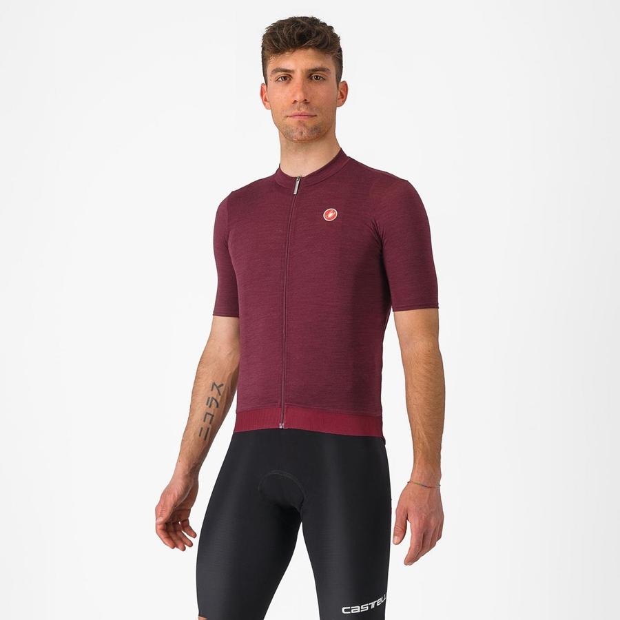 Homme Bordeaux Maillot Castelli ESSENZA - france  MHD-8422250