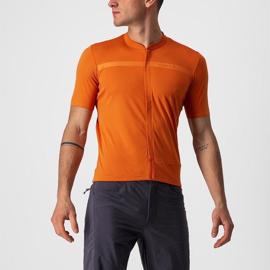 Homme Orange Rouge Maillot Castelli UNLIMITED ALLROAD - france  MRK-1182411