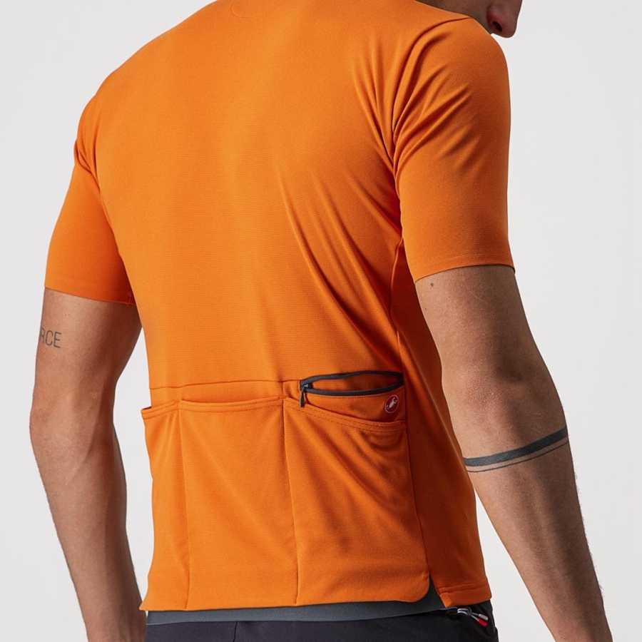 Homme Orange Rouge Maillot Castelli UNLIMITED ALLROAD - france  MRK-1182411