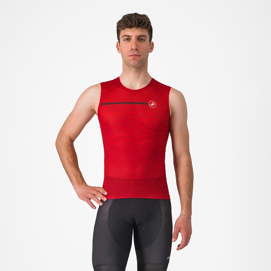 Homme Rouge Foncé Maillot Castelli INSIDER SLEEVELESS - france  KDC-0607175