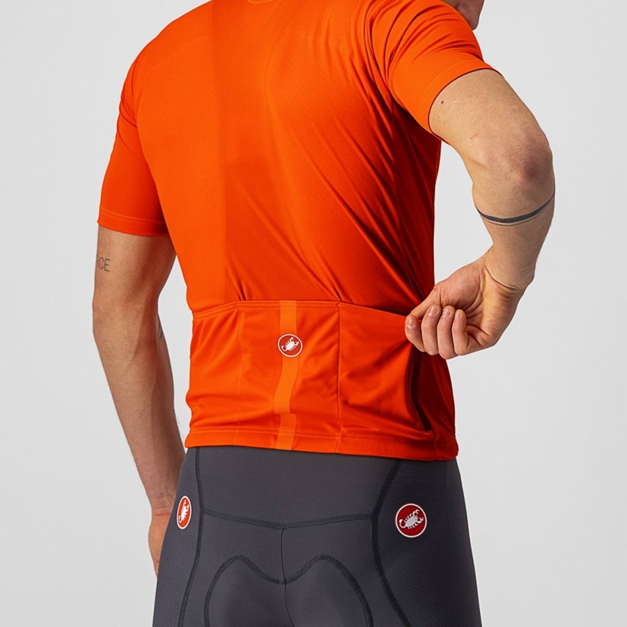 Homme Orange Maillot Castelli CLASSIFICA - france  ETJ-8936045