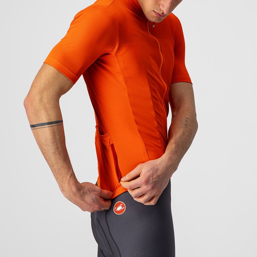 Homme Orange Maillot Castelli CLASSIFICA - france  ETJ-8936045