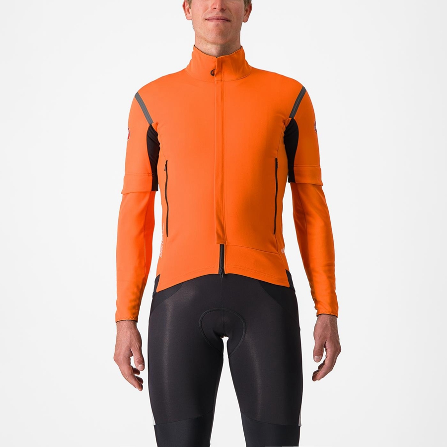 Homme Rouge Orange Grise Foncé Vestes Castelli PERFETTO RoS 2 CONVERTIBLE - france  QHO-1886654