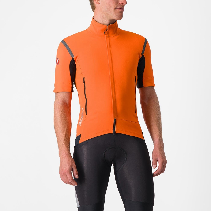 Homme Rouge Orange Grise Foncé Vestes Castelli PERFETTO RoS 2 CONVERTIBLE - france  QHO-1886654