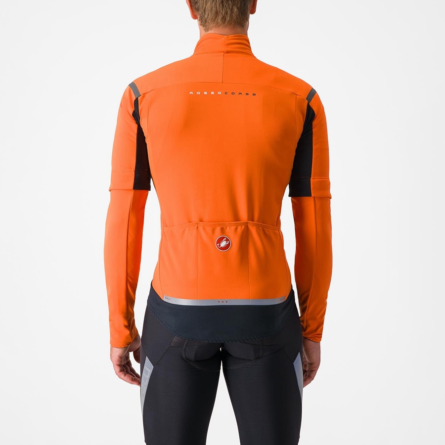 Homme Rouge Orange Grise Foncé Vestes Castelli PERFETTO RoS 2 CONVERTIBLE - france  QHO-1886654