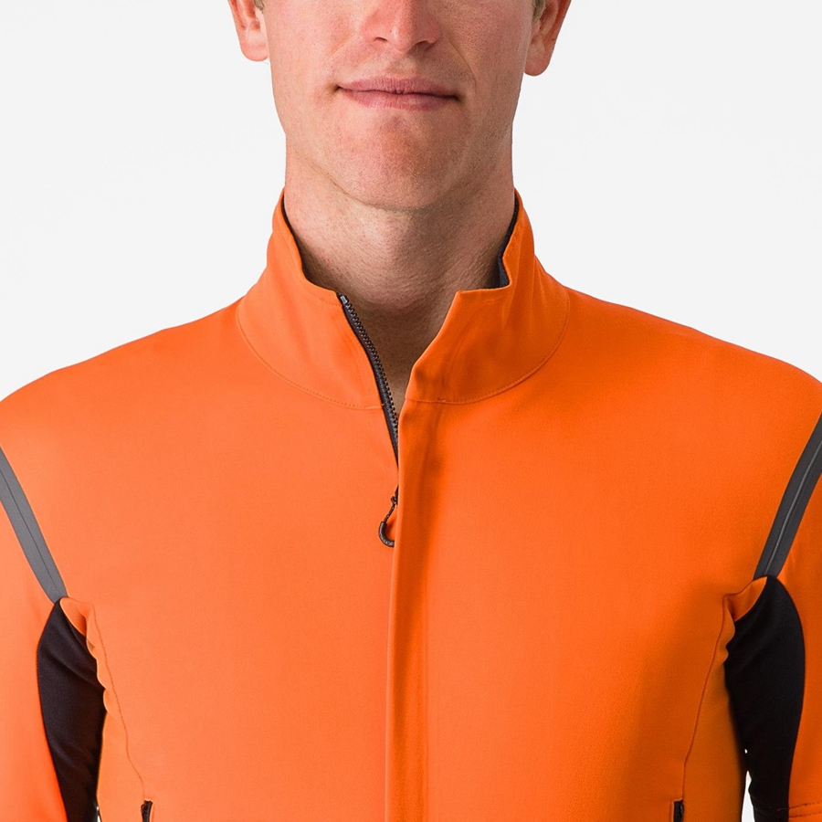 Homme Rouge Orange Grise Foncé Vestes Castelli PERFETTO RoS 2 CONVERTIBLE - france  QHO-1886654