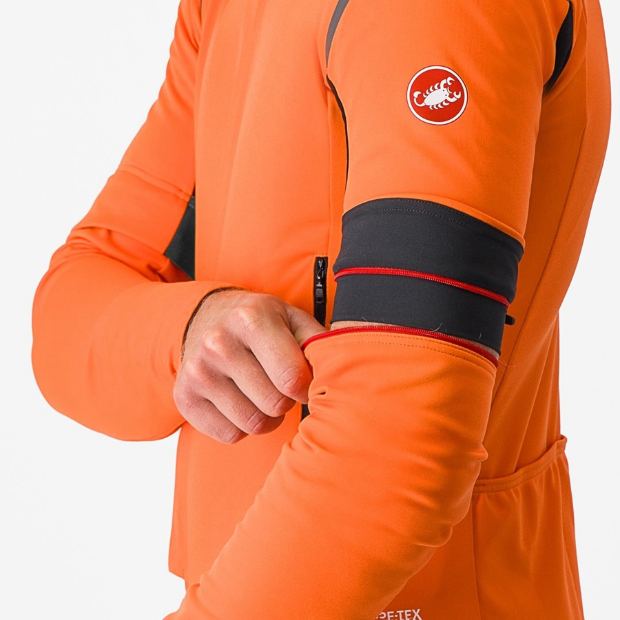 Homme Rouge Orange Grise Foncé Vestes Castelli PERFETTO RoS 2 CONVERTIBLE - france  QHO-1886654