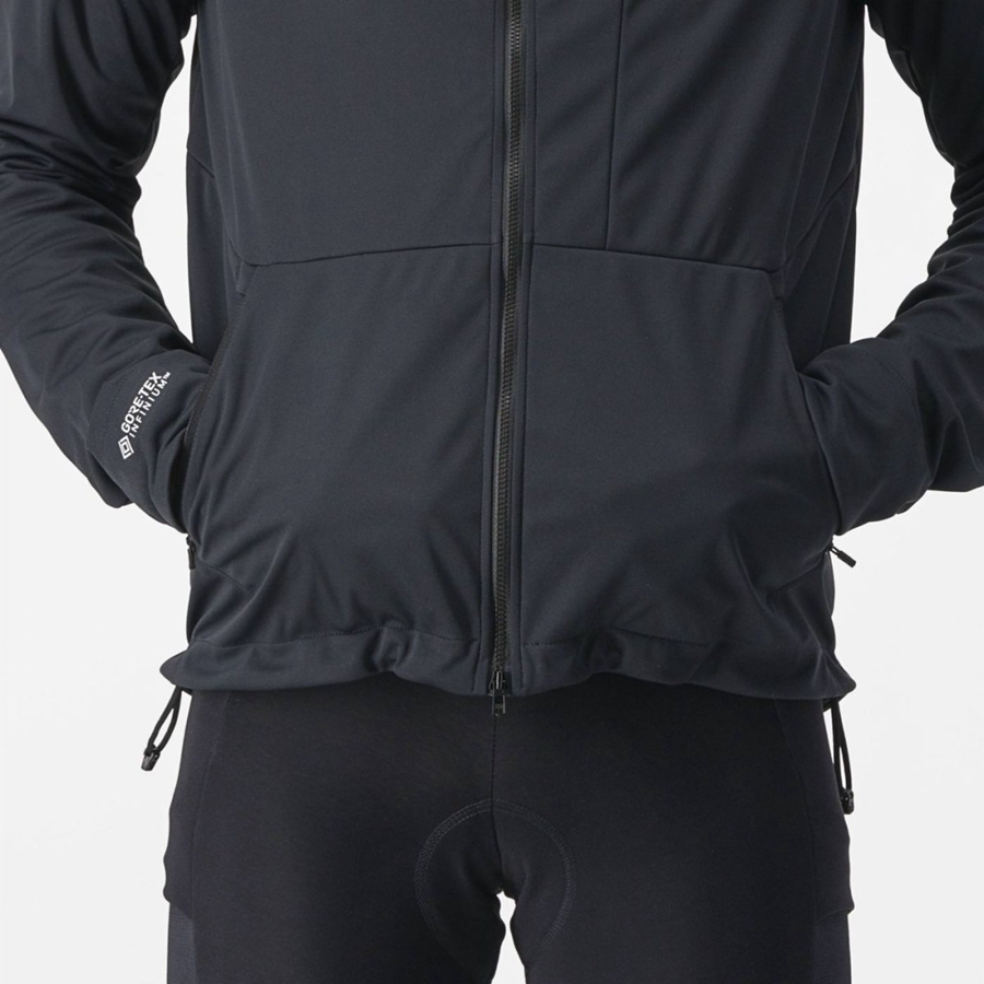 Homme Noir Vestes Castelli TRAIL HOODIE - france  ZAP-3404954