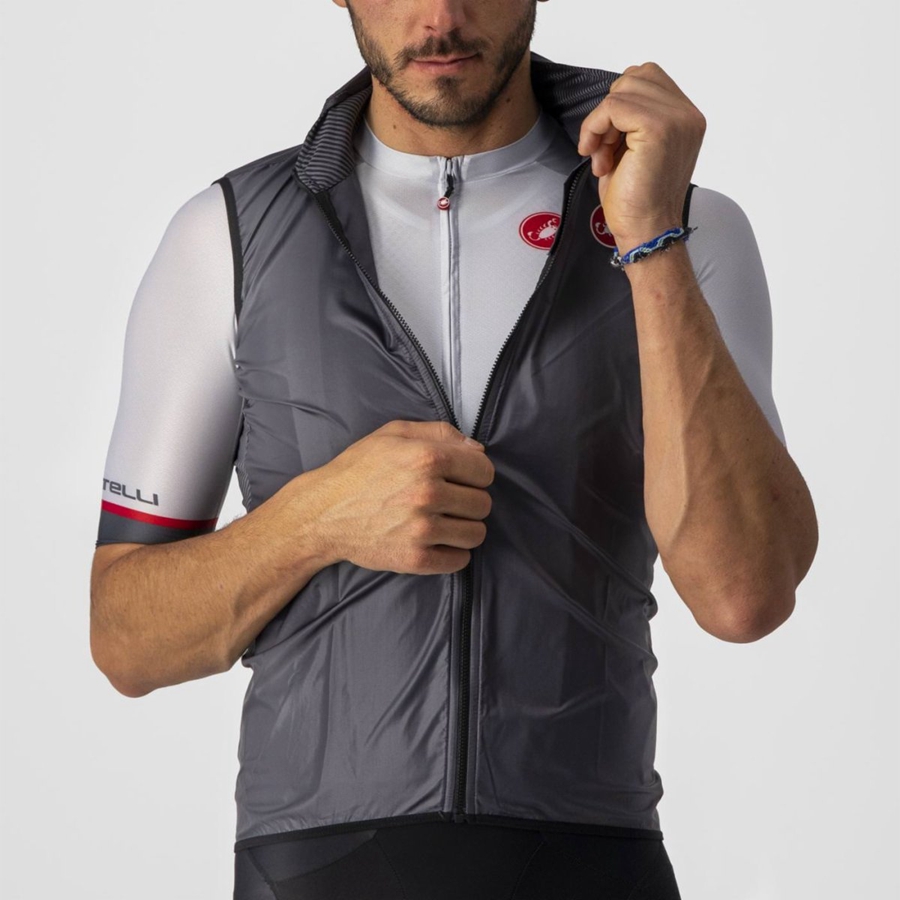 Homme Grise Foncé Gilet Castelli ARIA - france  AHV-5662805