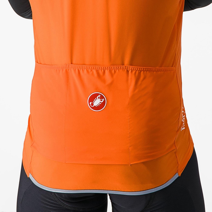 Homme Rouge Orange Gilet Castelli PERFETTO RoS 2 - france  CWT-0573690