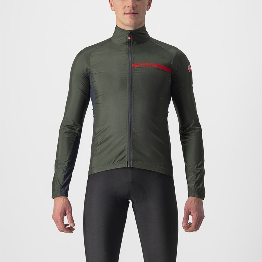 Homme Vert Grise Foncé Protection Castelli SQUADRA STRETCH - france  FSZ-6326385