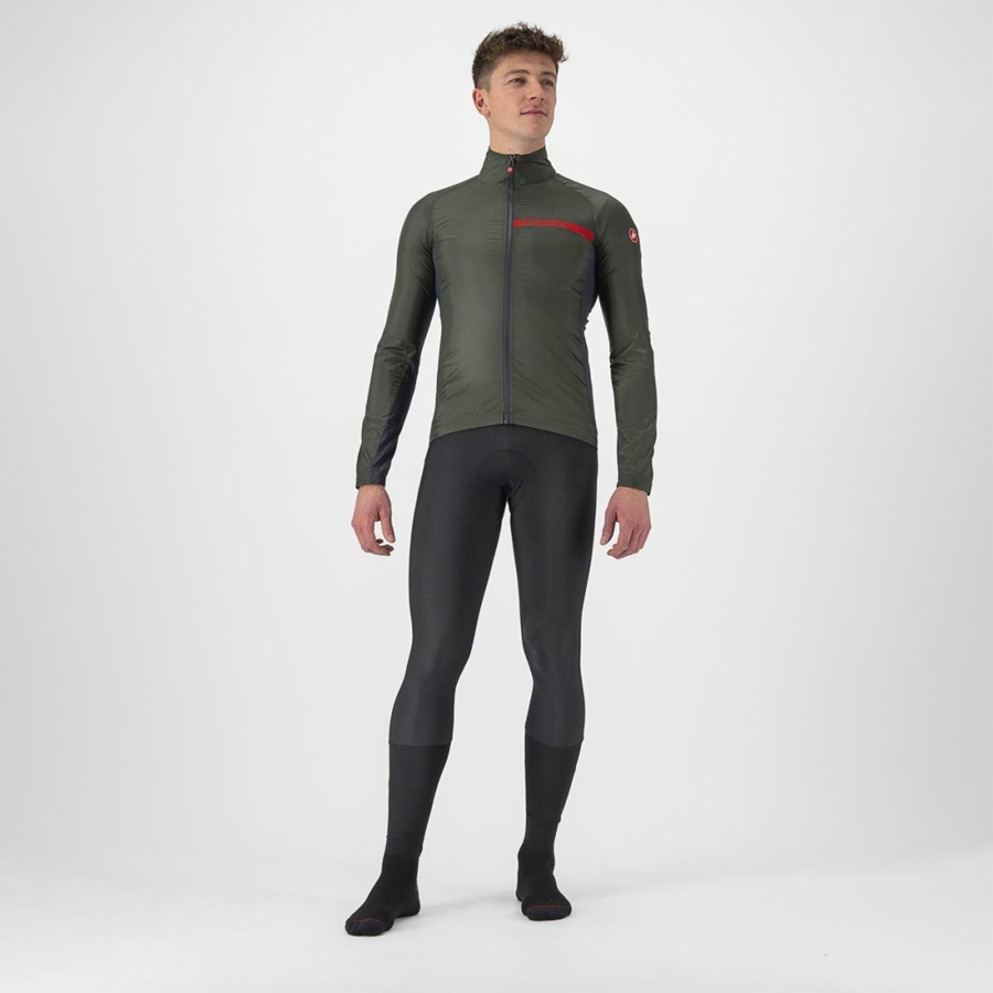 Homme Vert Grise Foncé Protection Castelli SQUADRA STRETCH - france  FSZ-6326385