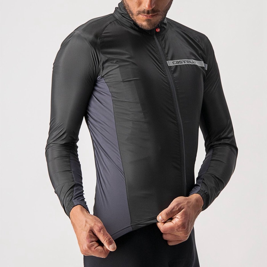 Homme Noir Grise Foncé Protection Castelli SQUADRA STRETCH - france  ZHC-4100611