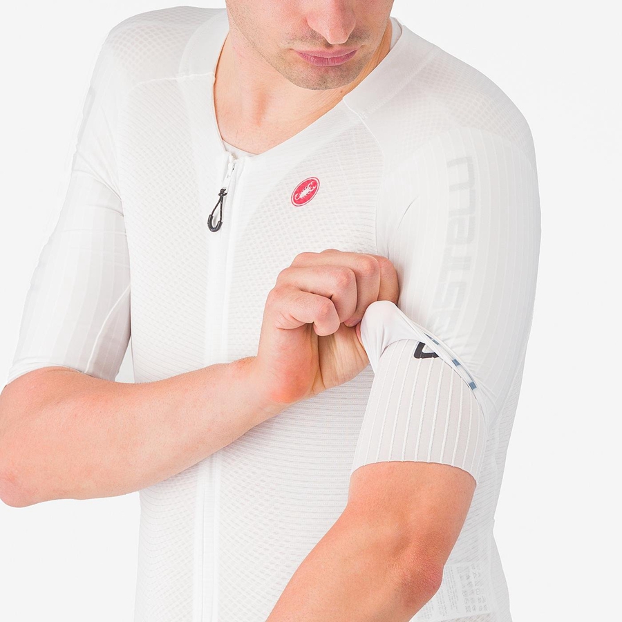 Homme Blanche Bleu Speedsuit Castelli SANREMO BTW X2 - france  VDZ-8596750