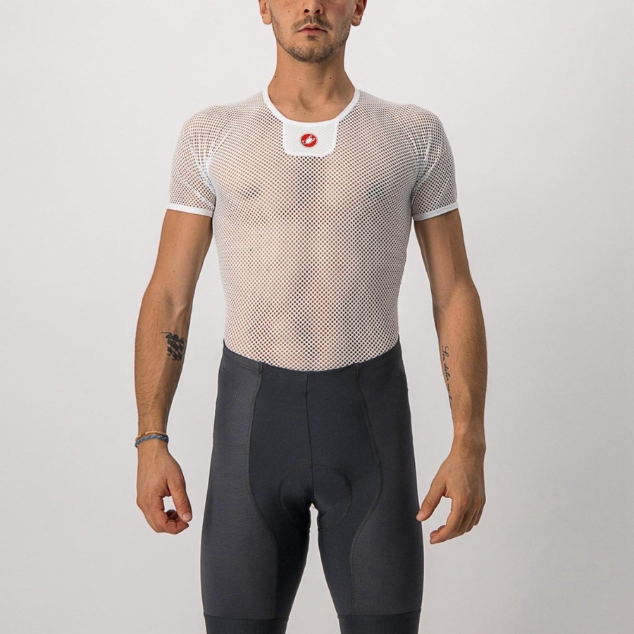 Homme Blanche Couche De Base Castelli CORE MESH 3 SS - france  KSL-3011847